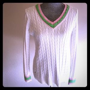 Cotton v neck sweater